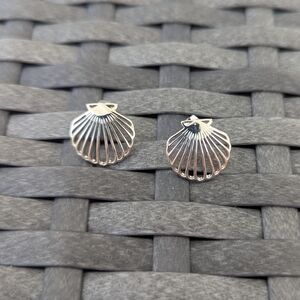 Pura Vida Silver Shell Stud Earrings
